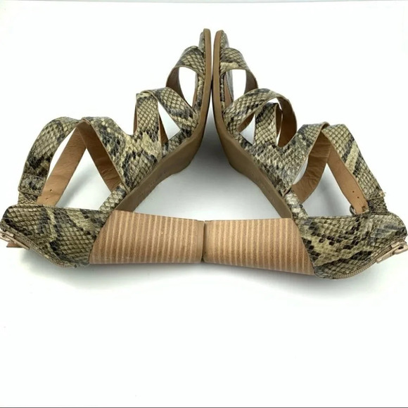 Report heels Reba sz 7.5 snakeskin print strappy - Picture 5 of 10